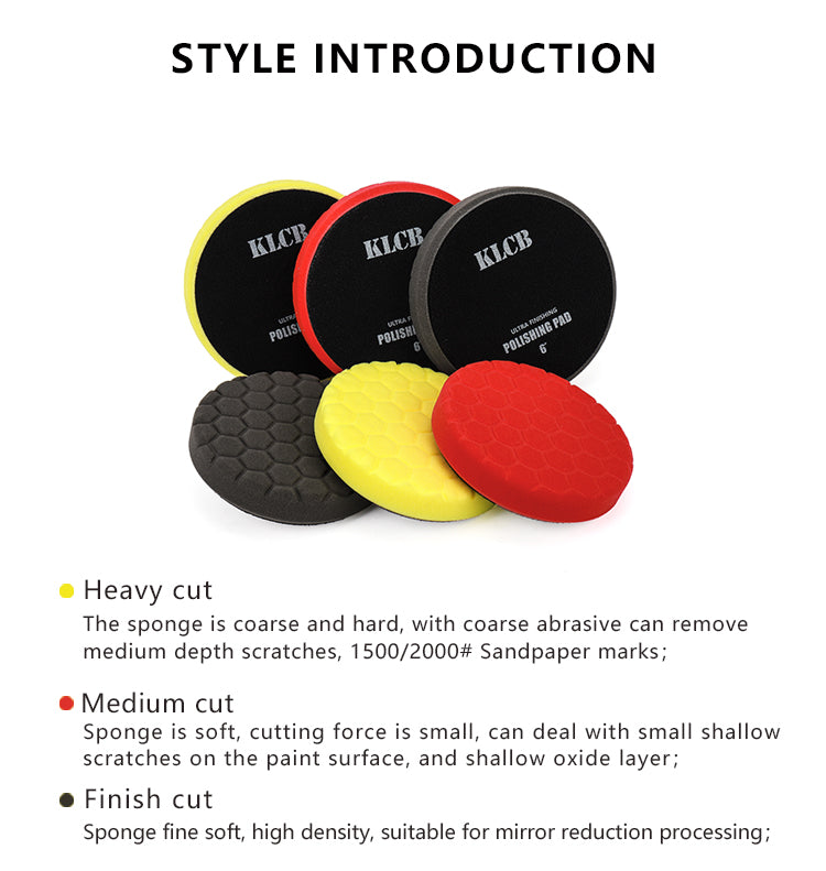 KLCB 5 inch Rotary / DA Buffing Sponge Pad