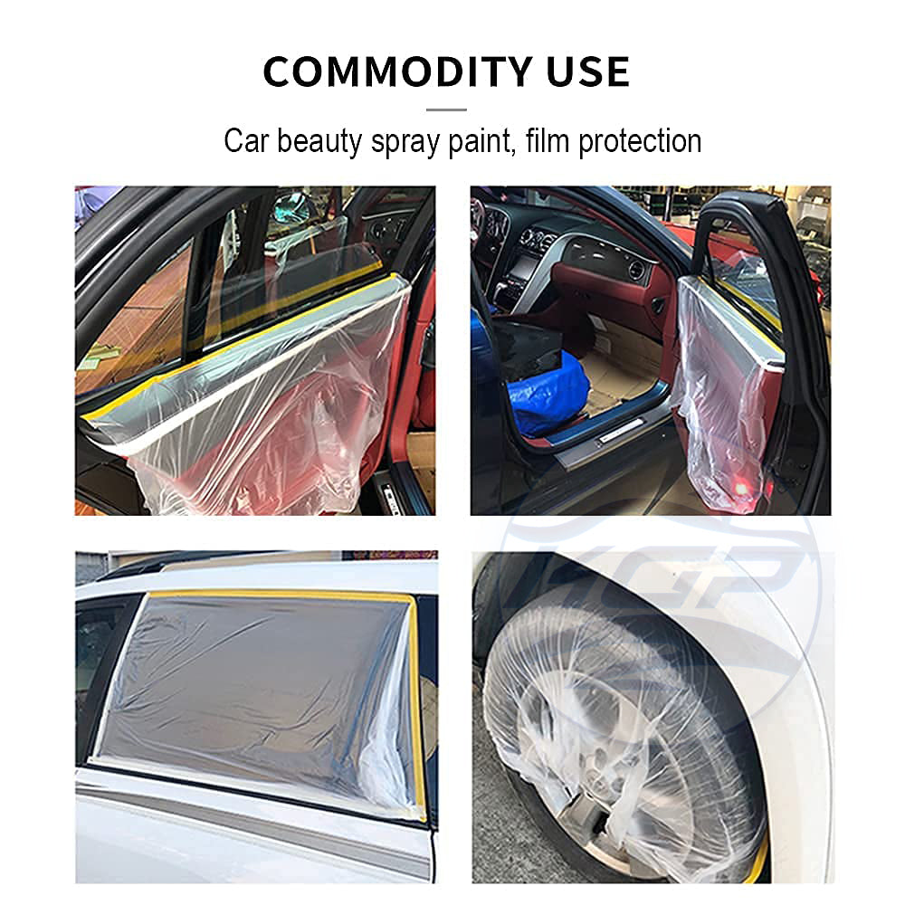 Pre-Tape Masking Film / Painter Tape Plastic Drop Cloth / Furniture Protection / Spray Painting Protection 110cmx25m