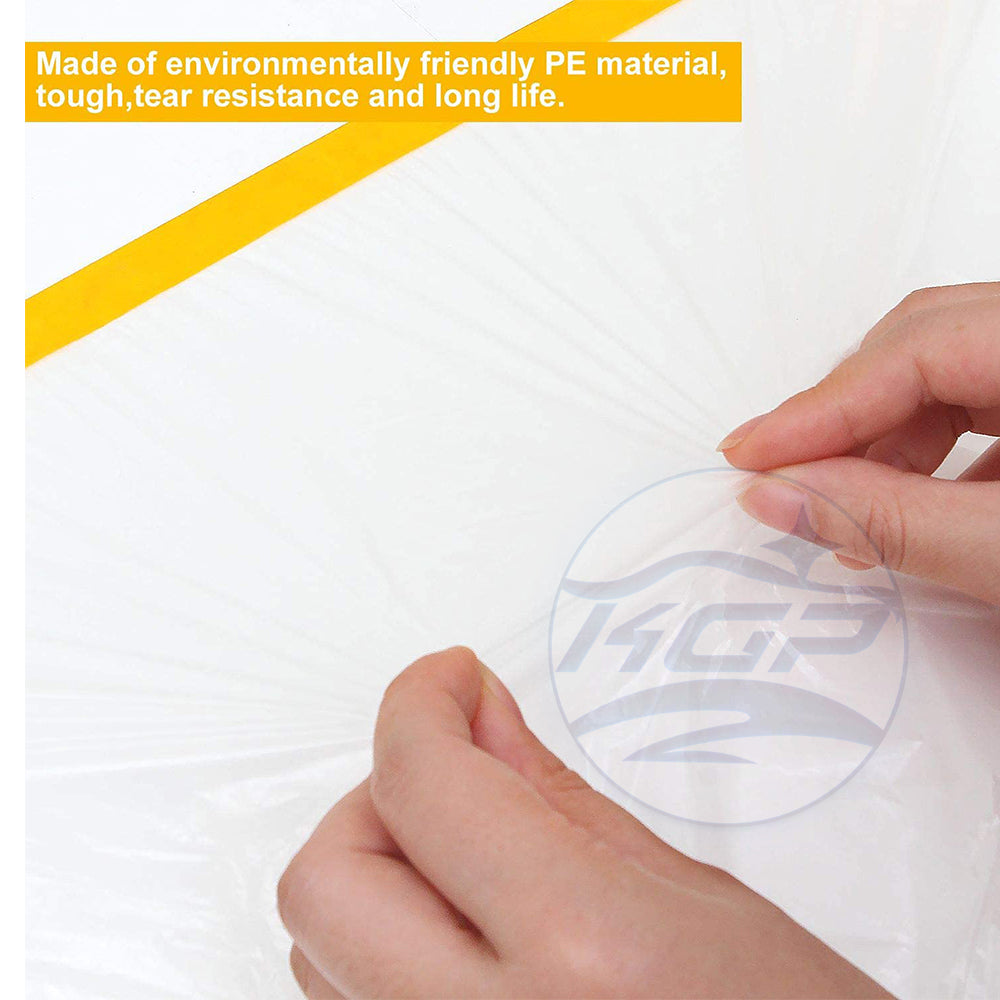 Pre-Tape Masking Film / Painter Tape Plastic Drop Cloth / Furniture Protection / Spray Painting Protection 110cmx25m