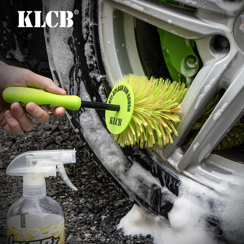 KLCB Anti-splash Rim Car Cleaning Brush Car Steel Wheel Detailing Car Wash Brushes