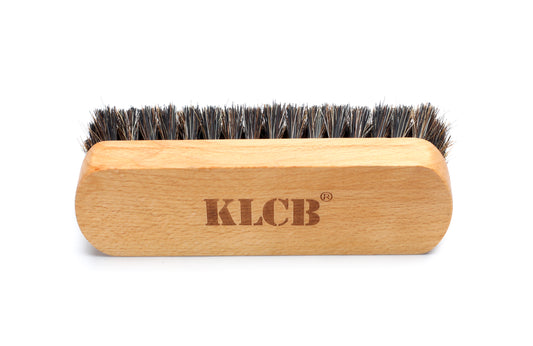 KLCB Leather & Textile Cleaning Brush Boar Bristle Brush with Wood Handle