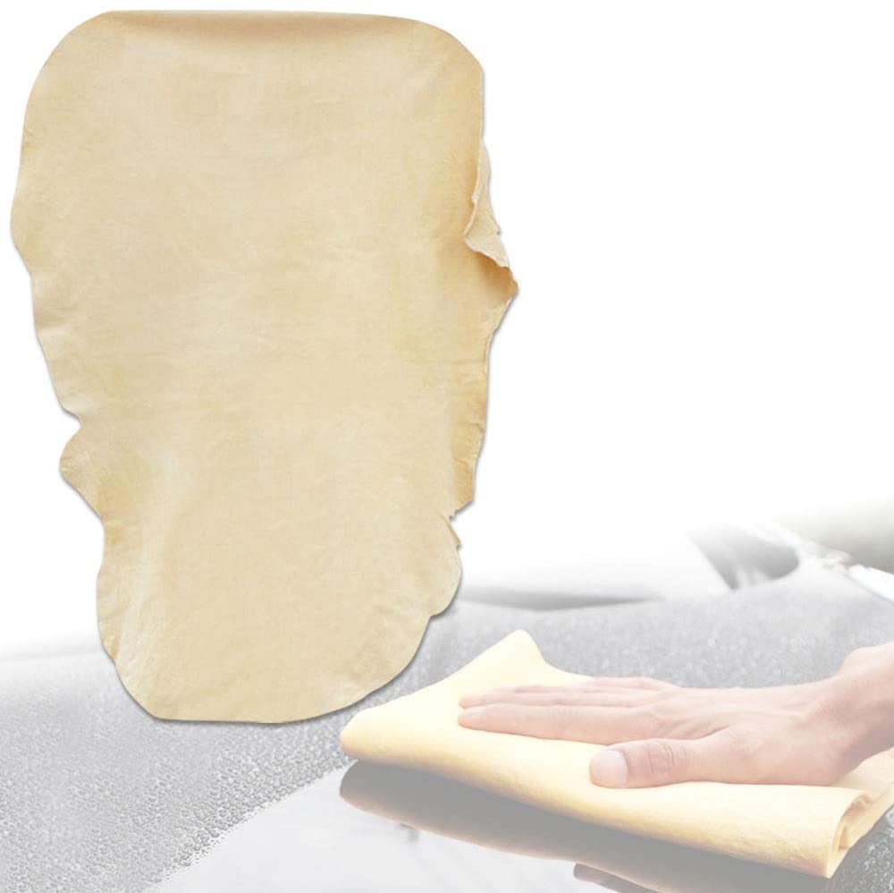 Original Chamois Leather Cloth for Car - Large Drying Towel Natural Shammy Towel Real Leather Washing Cloth Cleaning Towel Car