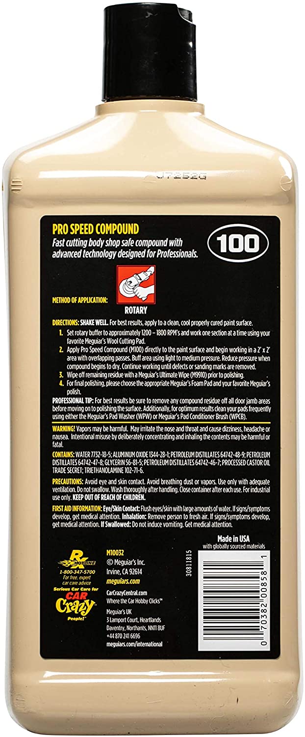 Meguiar’s M100 Mirror Glaze Pro Speed Compound, 32 oz – KGP INNOVATION
